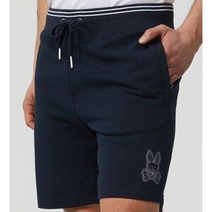Psycho Bunny Men's Larkin Lounge Shorts Navy Blue Size S